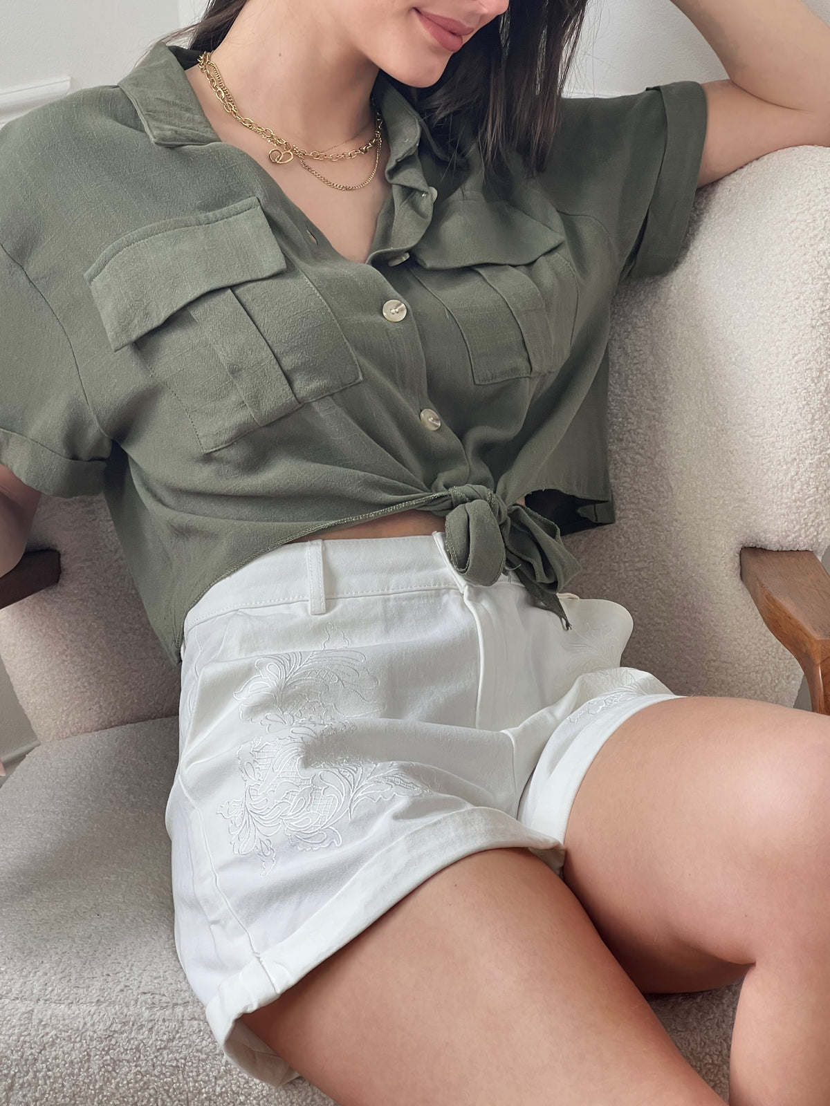 Short écru : Cary