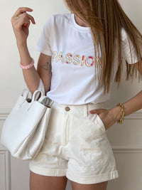 Tee-shirt écru : Passion