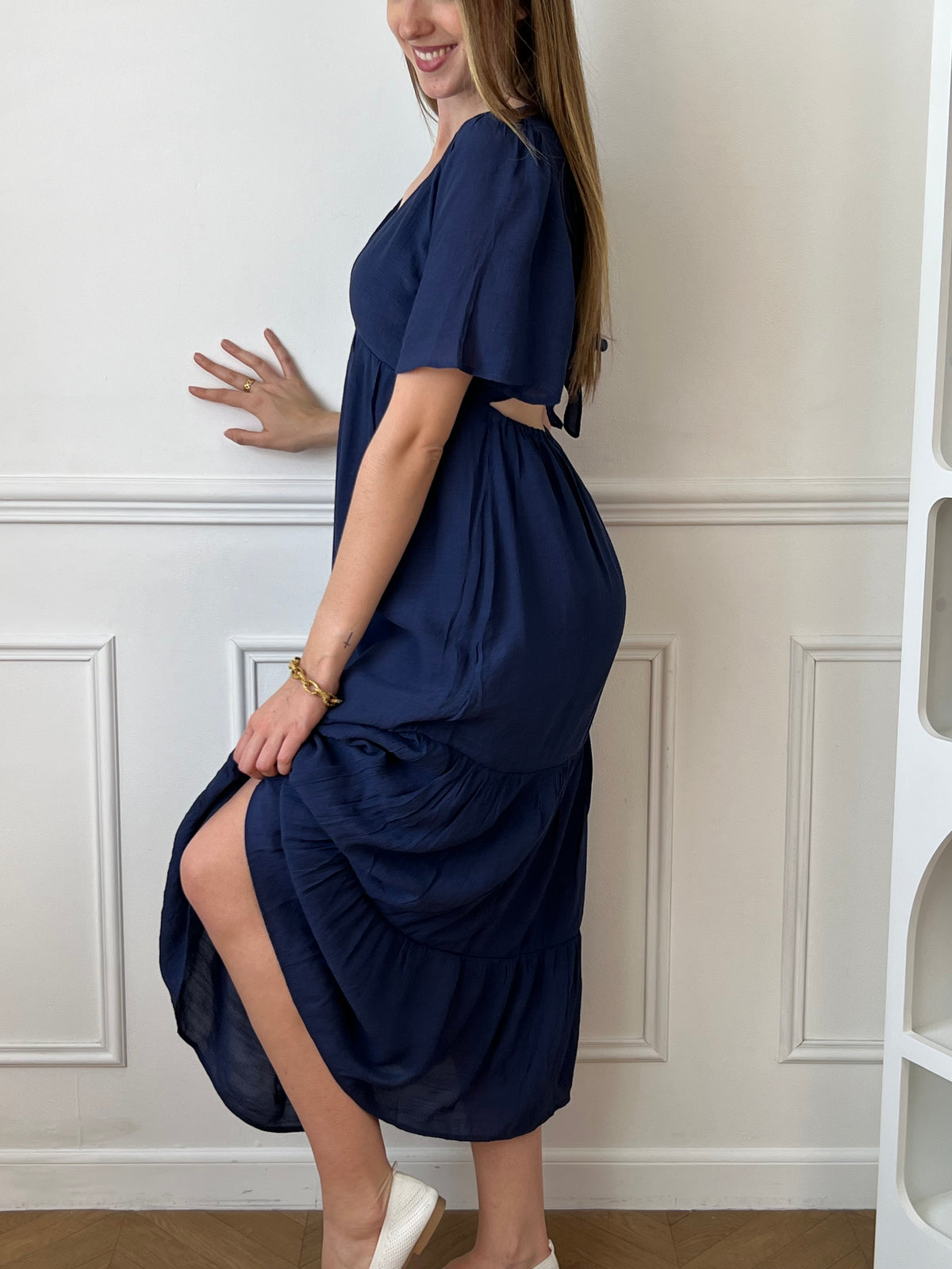 Navy blue long dress: Aylan