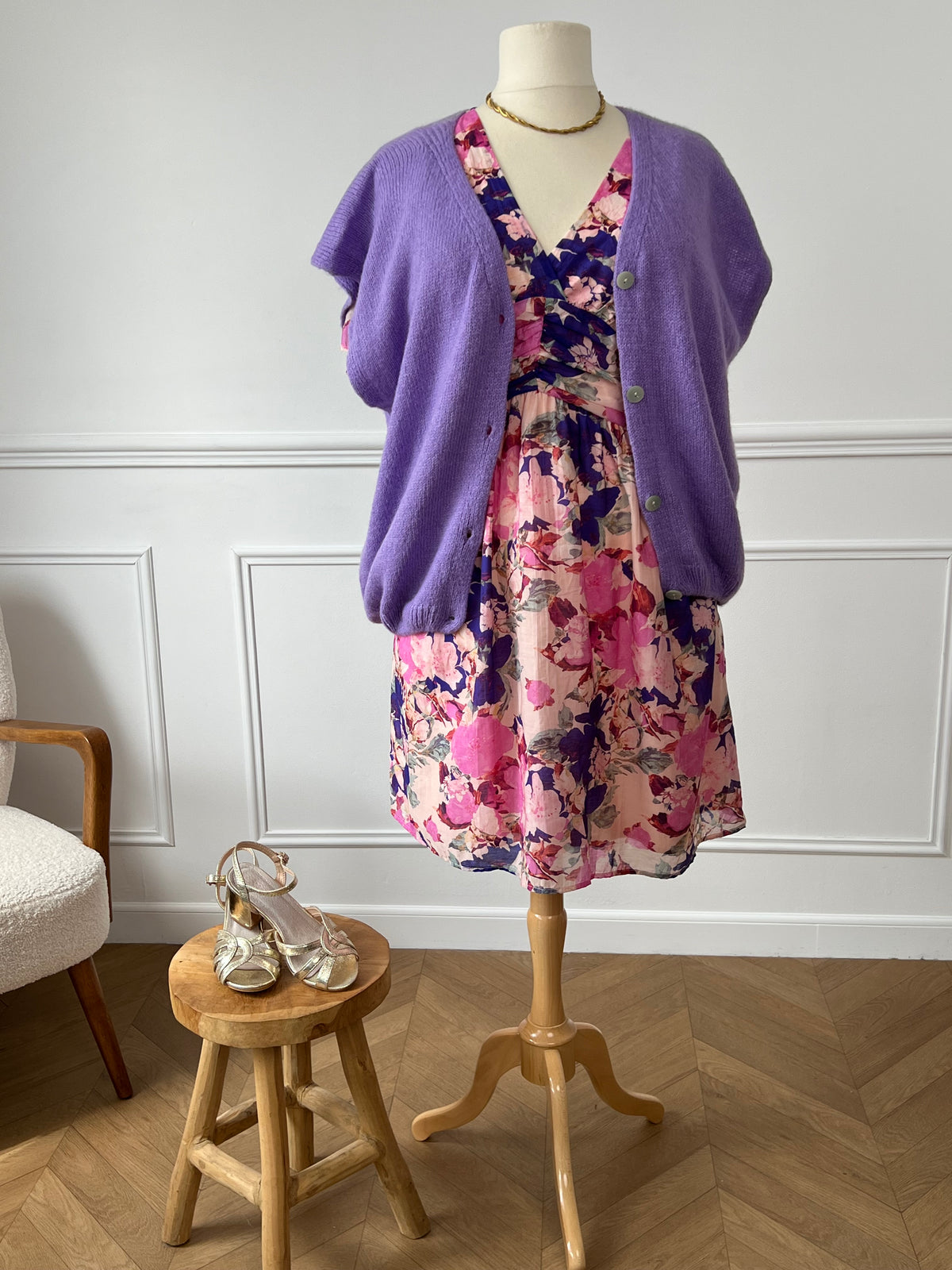 Robe courte à motifs grande taille : Pamela