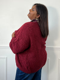 Gilet bordeaux grande taille : Alie