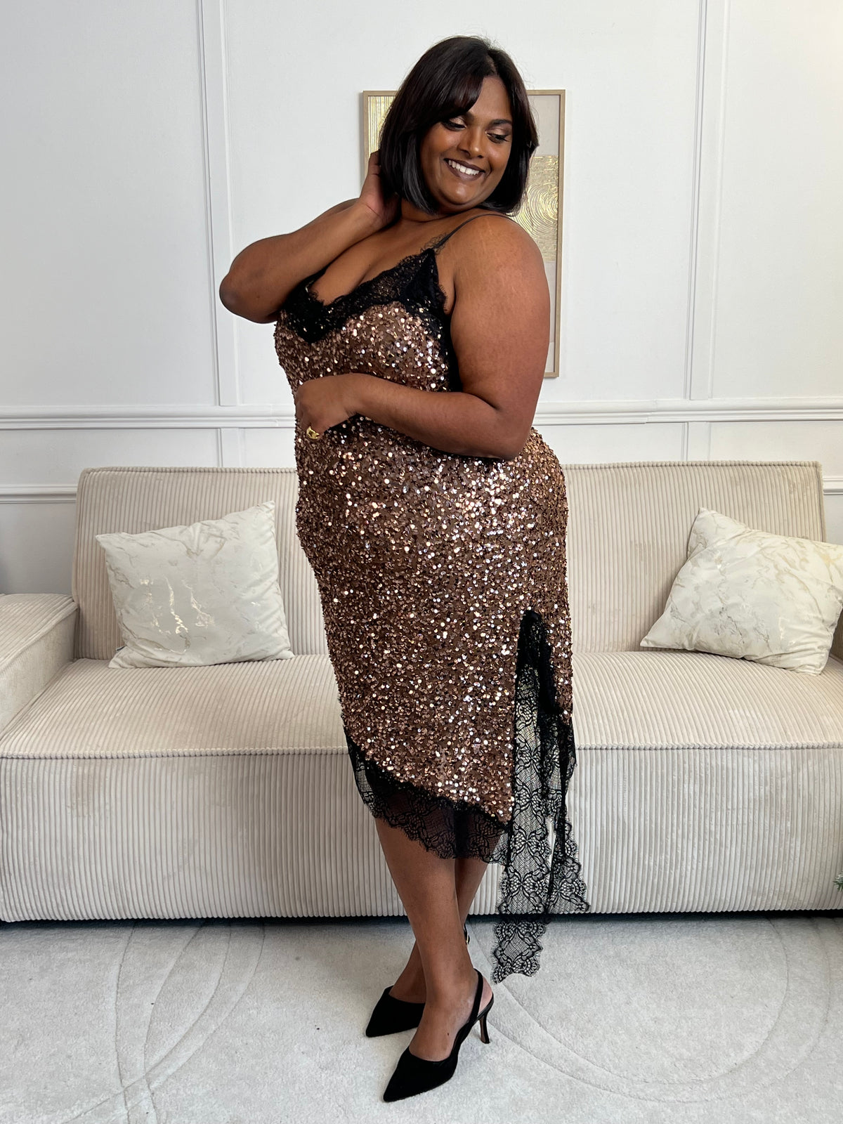 Robe festive à paillettes : Tania