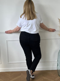 Schwarze High-Waist-Jeans: Kris