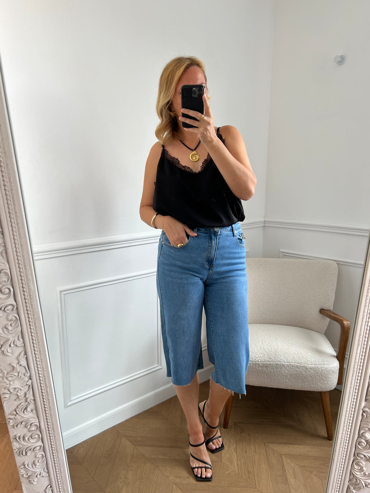 Bermuda long en jean : Maely