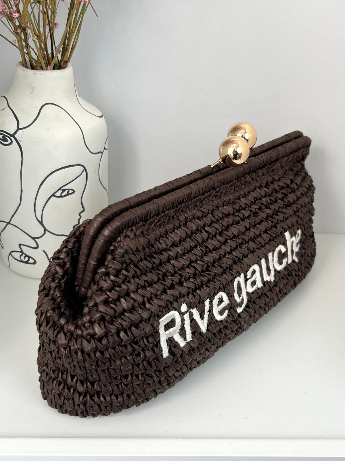 Sac pochette marron : Rive Gauche