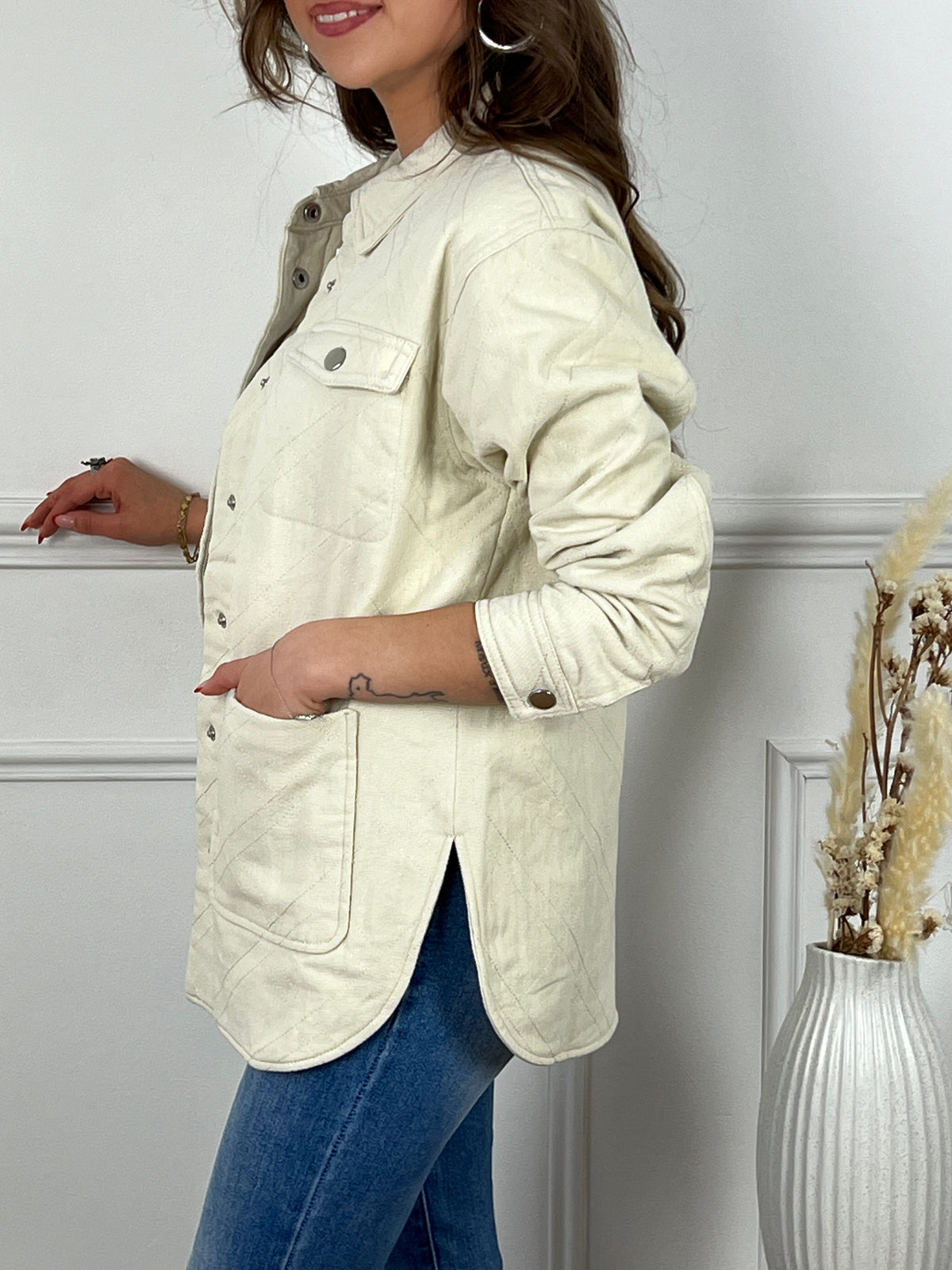 Veste matelassée beige : Zao