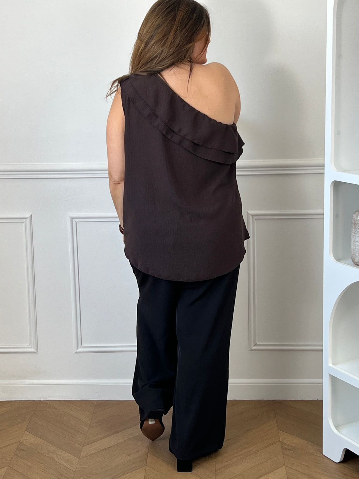 Top marron grande taille : Noha