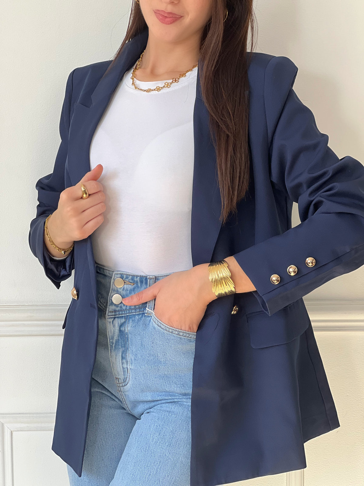 Blazer blau: Achselhöhle