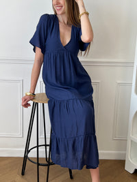 Navy blue long dress: Aylan