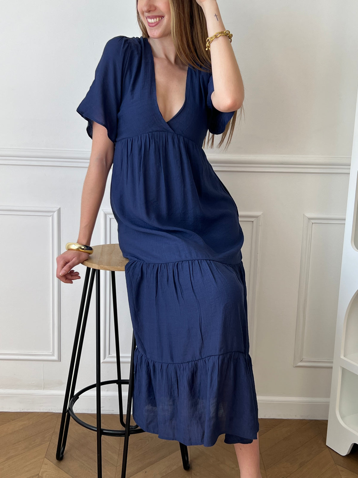 Navy blue long dress: Aylan