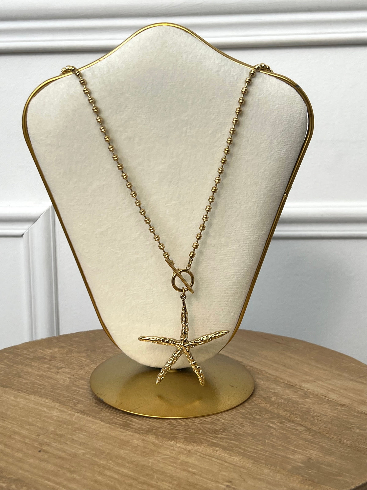 Collier long doré : Stelia