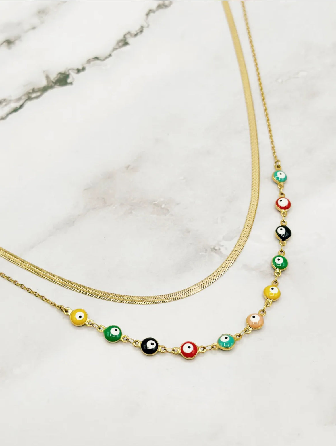 Collier 2 rangs doré : Arun