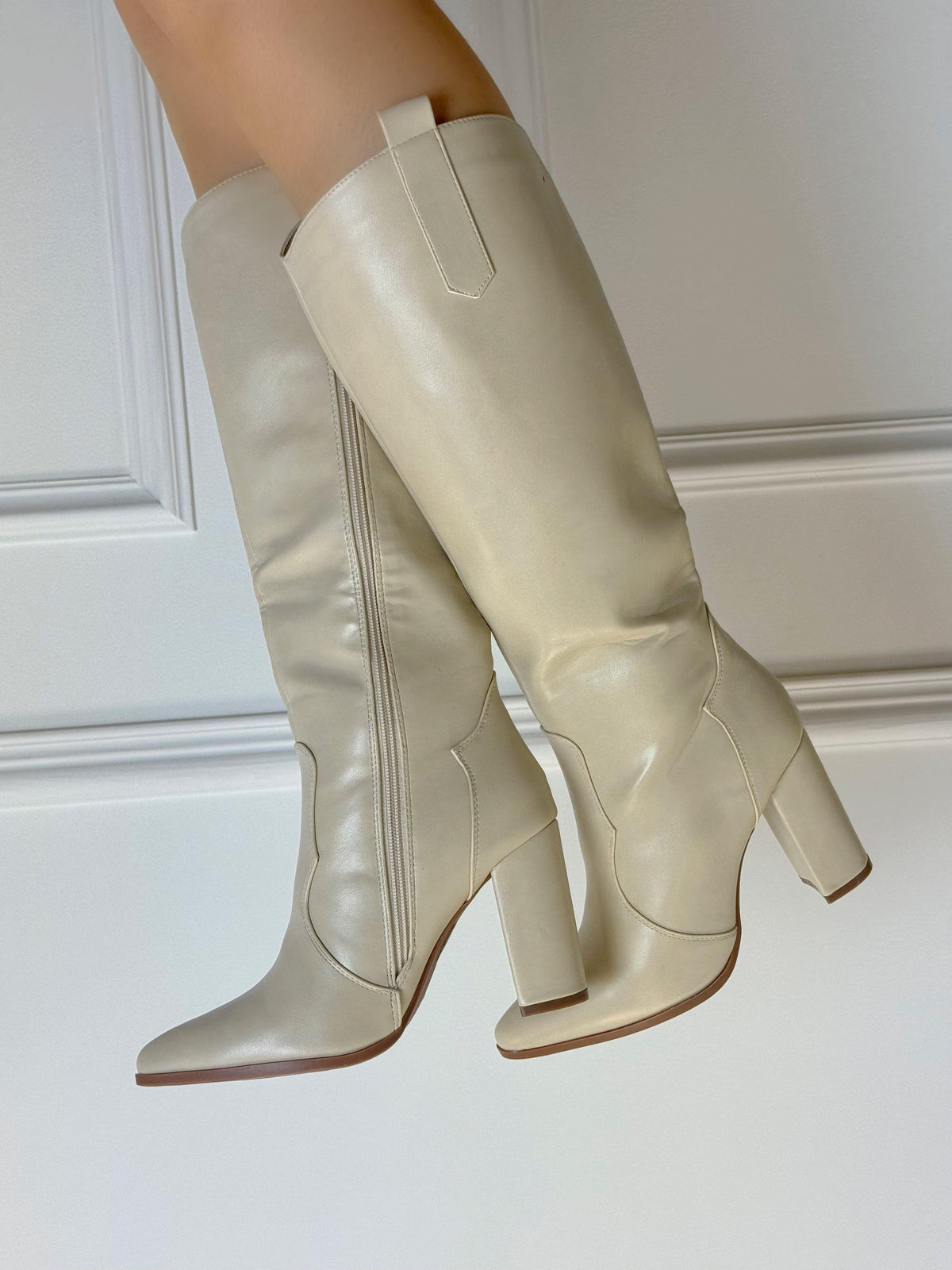 Bottes beige : Irina - Loïcia
