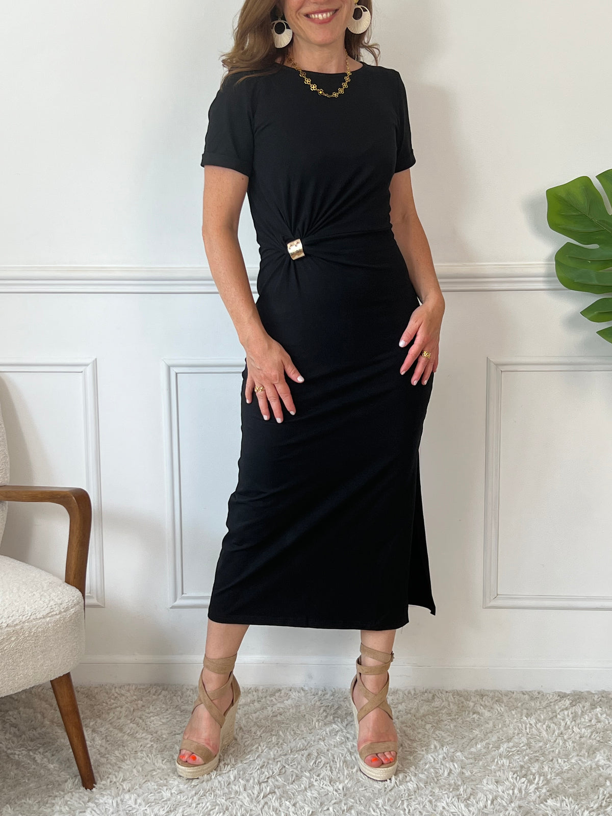 Robe longue noire : Carla