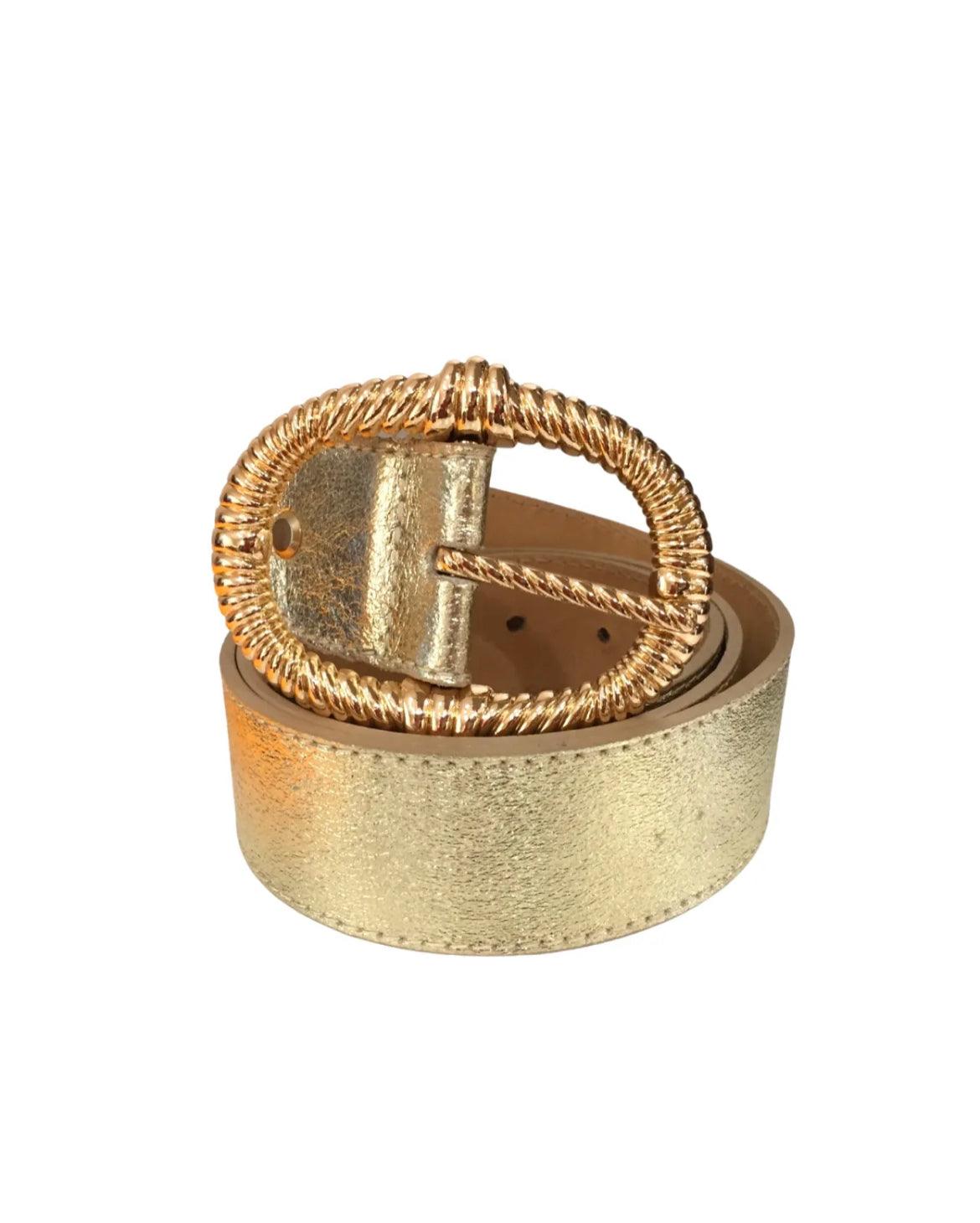 Ceinture cuir dorée : Nika - Loïcia