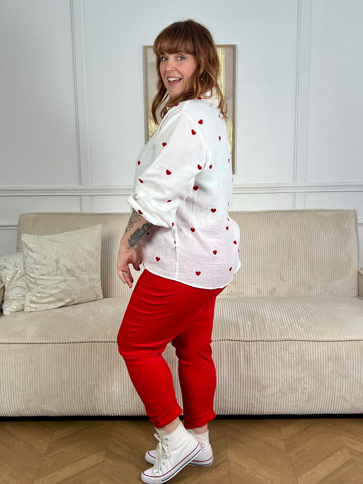 Plus-size cotton shirt: Tanisa