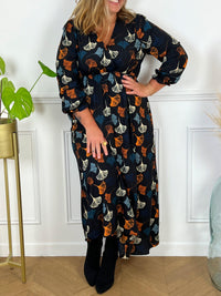 Robe longue à motif Curve : Aurelia - Loïcia