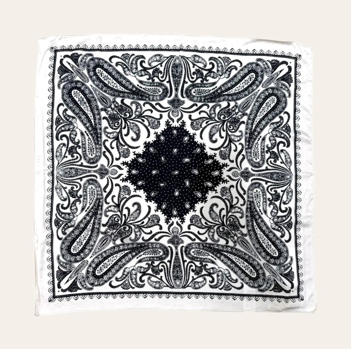 Foulard en soie beige : Sonia