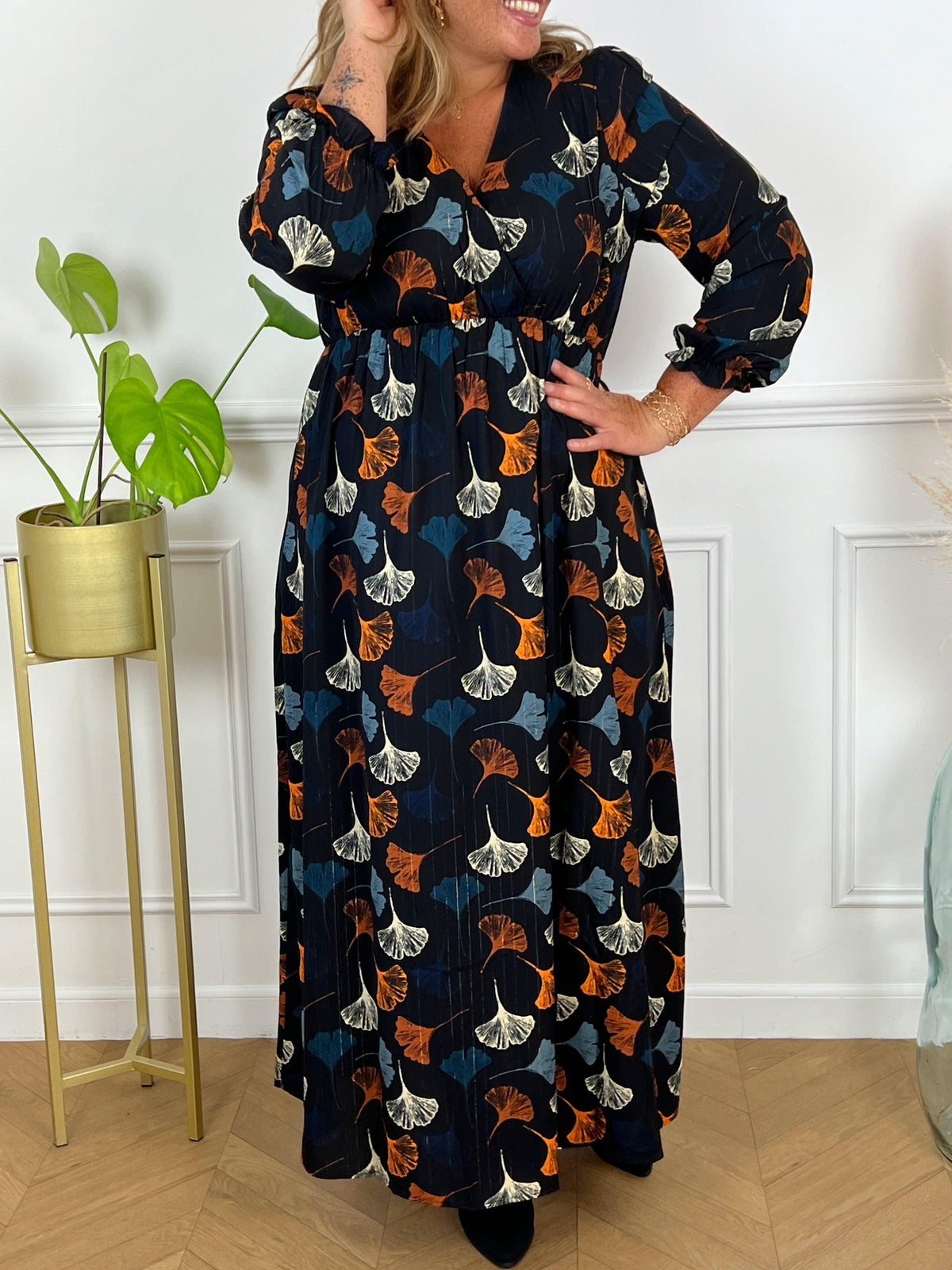 Robe longue à motif Curve : Aurelia - Loïcia
