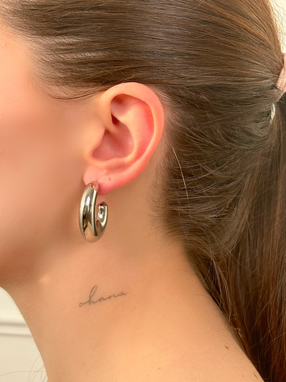 Silver earrings: Mino
