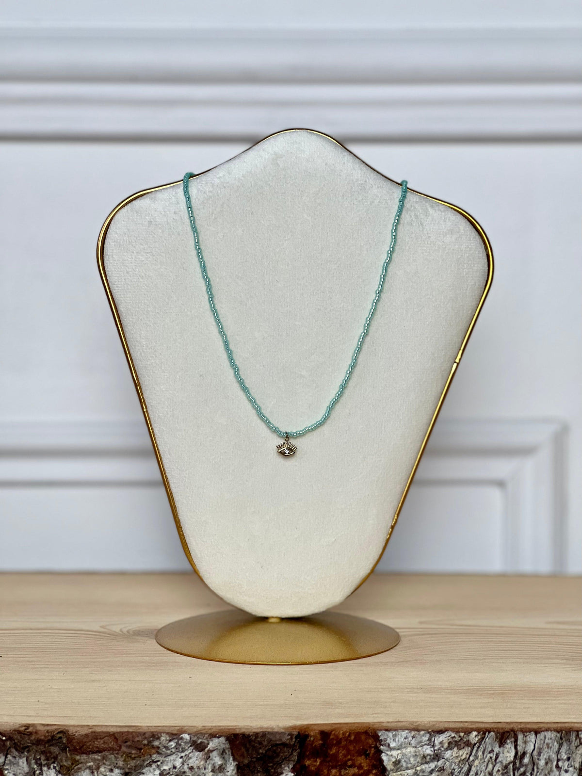 Collier bleu : Milos - Loïcia