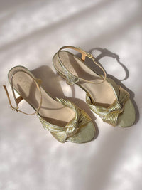 Sandales dorées à talons : Marion