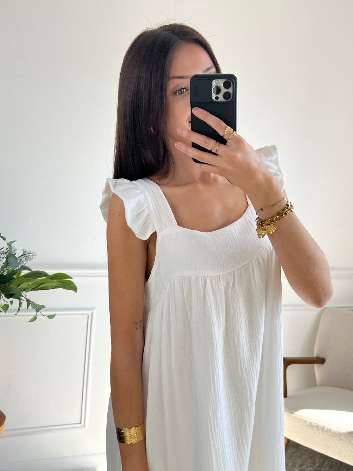Robe courte écrue : Nastasia