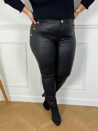 Pantalon noir en simili : Bryan - Loïcia