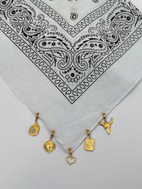 Foulard charms blanc : Chamy