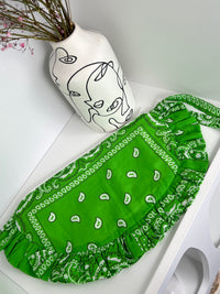 Pochette verte : bandana