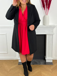 Manteau long noir curve : Leana