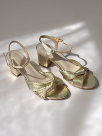 Sandales dorées à talons : Marion