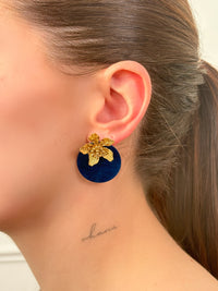Blue and Gold Earrings: Lorena