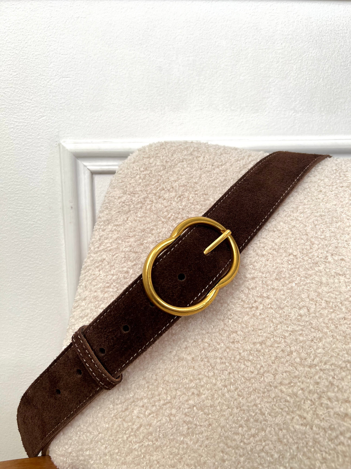 Ceinture marron en cuir : Sam