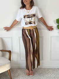 Pantalon fluide marron : Othelie