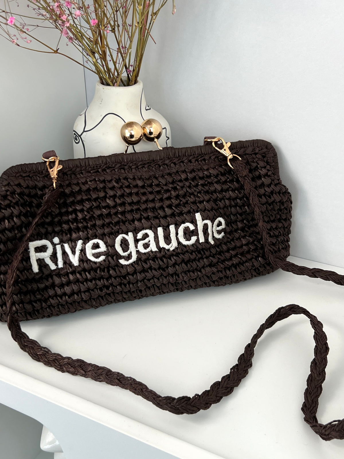 Sac pochette marron : Rive Gauche