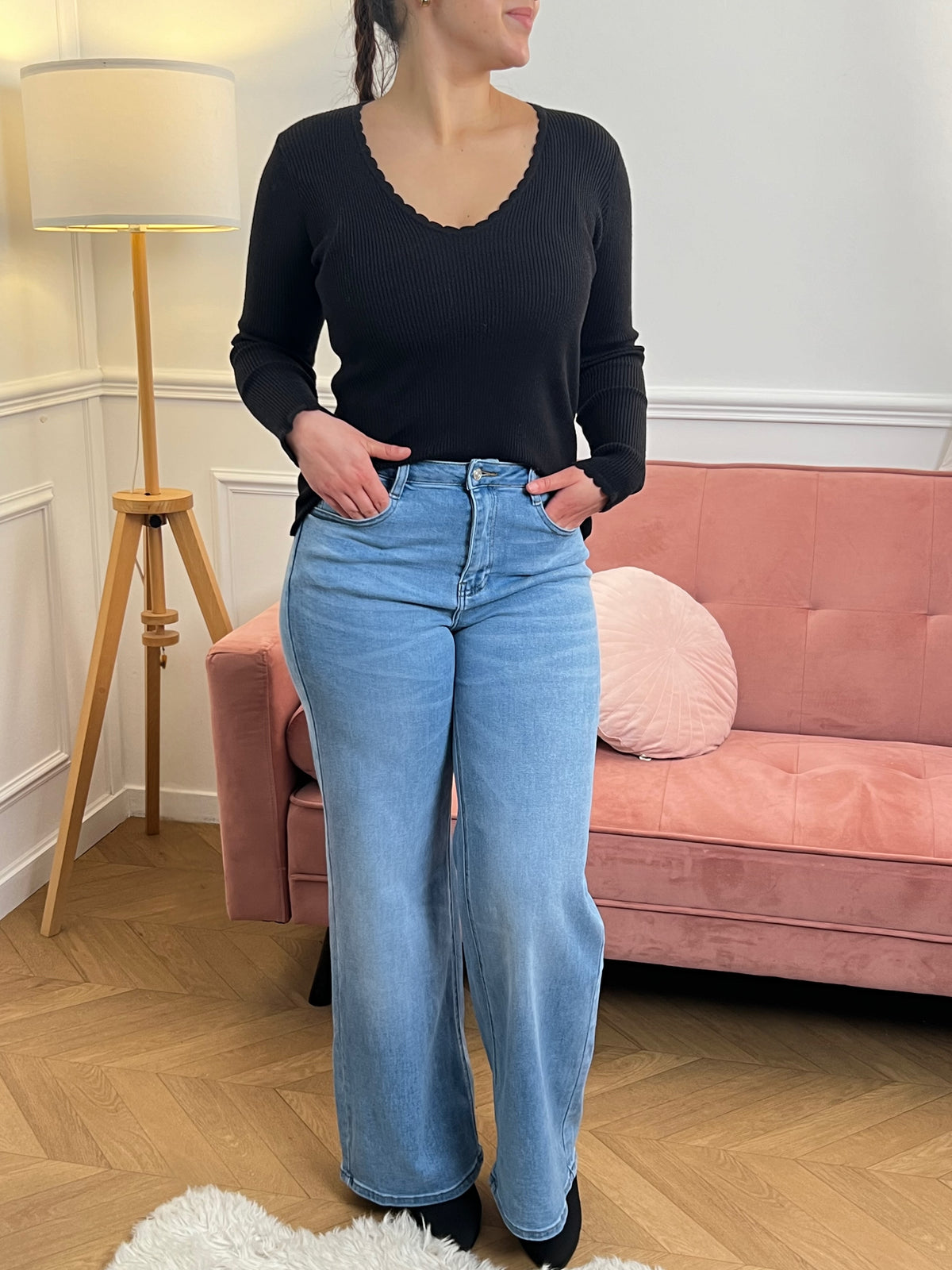 Jean Super Wide Leg Stretch: Mahé
