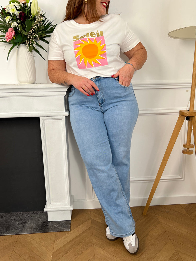 Découvrez notre jean Gaspard Curve bleu clair grande taille pour femme ! La taille haute et les deux poches vous garantissent confort et praticité. Avec sa fermeture éclair et sa couleur bleu clair, ce jean vous assure un style tendance et raffiné.