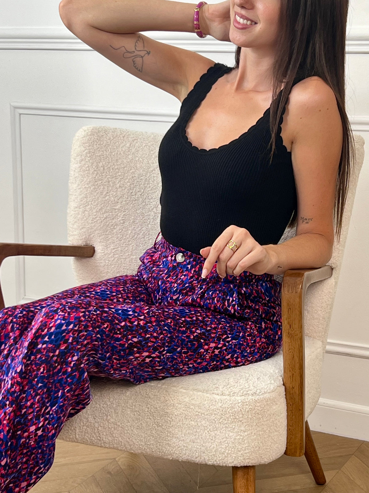 Pantalon rose et violet : Noah