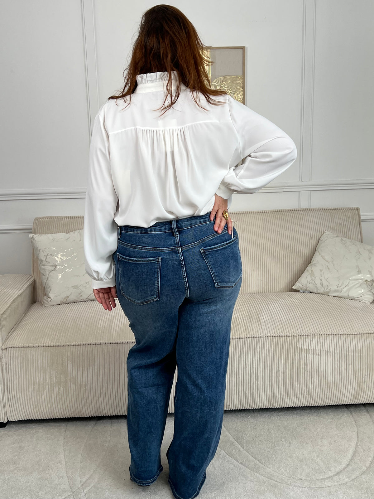 Jean bleu wide leg : Aelios