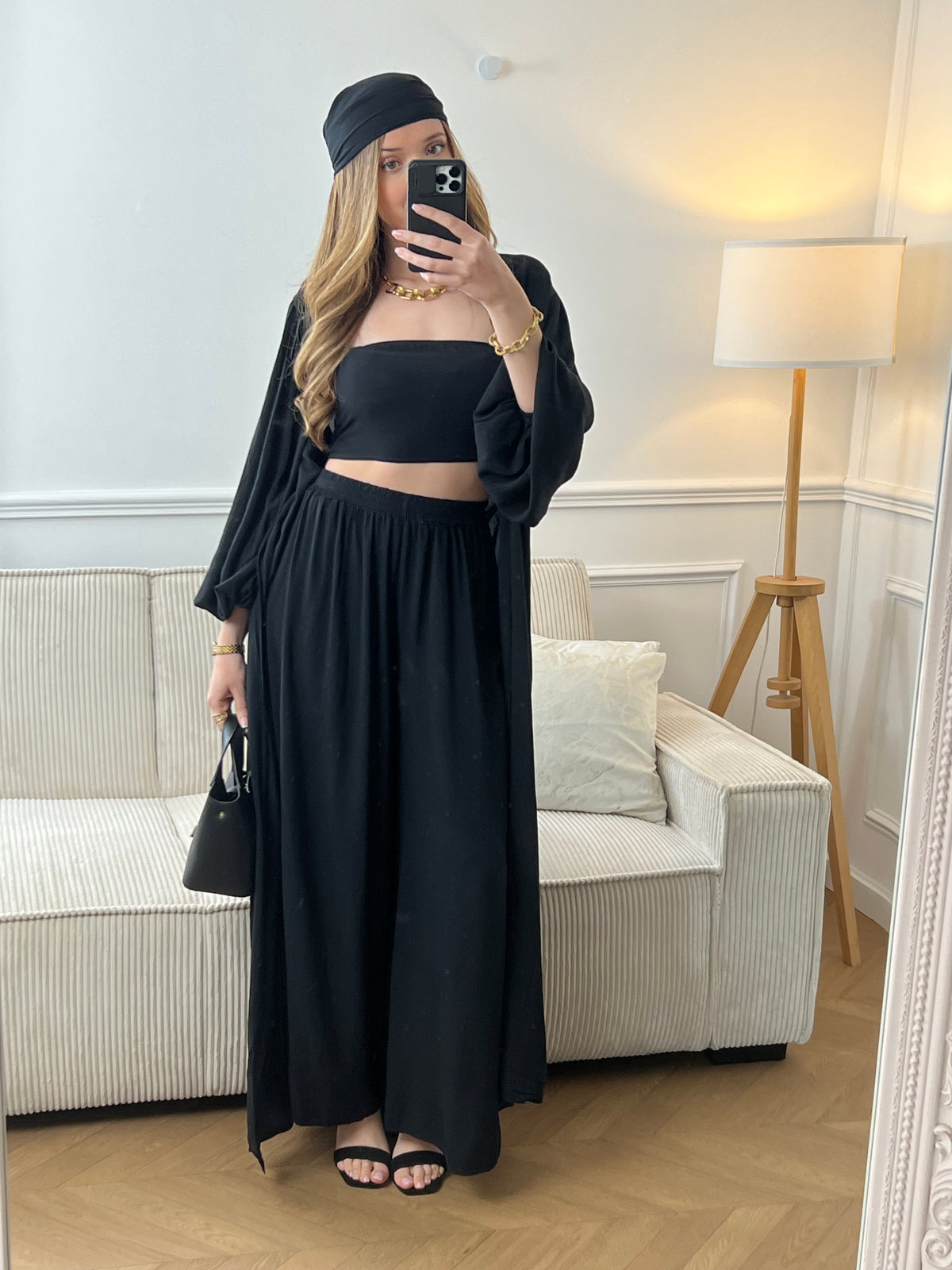 Vierteiliges Set, schwarz: Solal