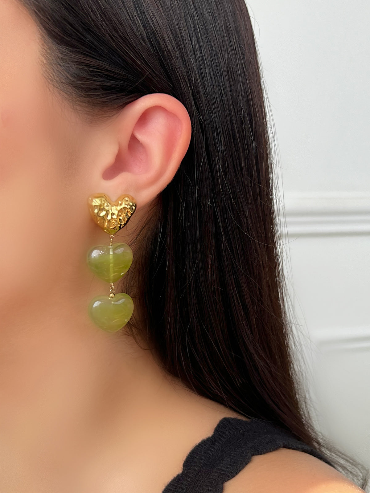 Boucles d'oreilles vertes : Kina
