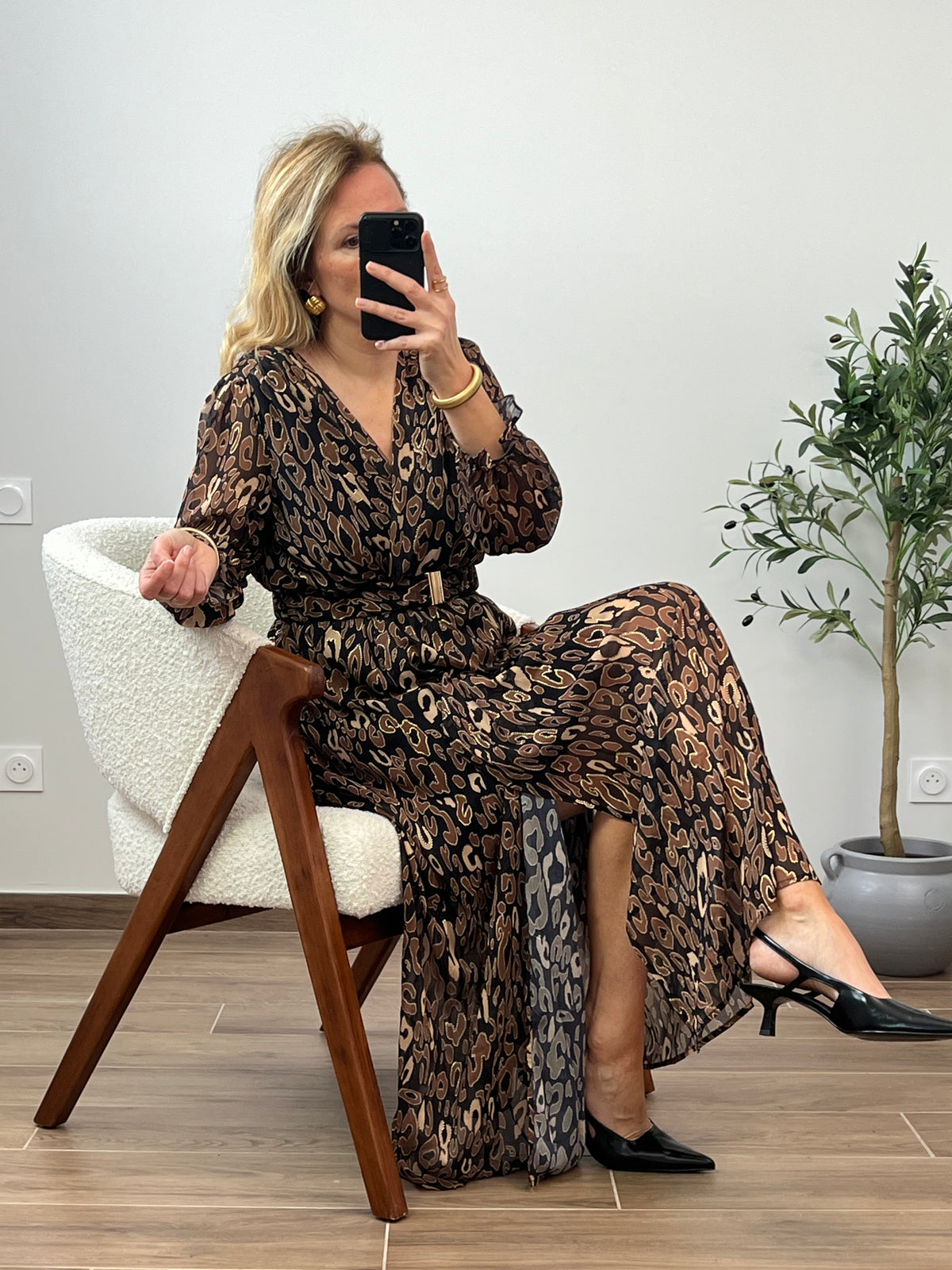 Robe longue à motif: Justine