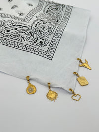 Foulard charms blanc : Chamy