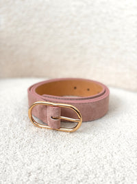 Ceinture rose en cuir : Jules