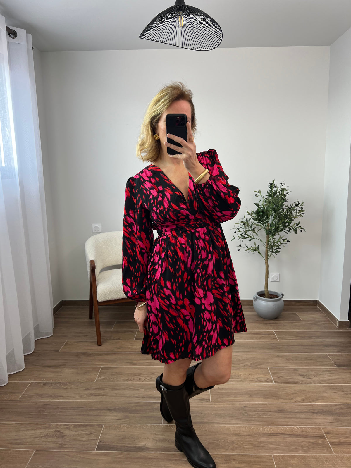 Robe courte à motif : Kamelia