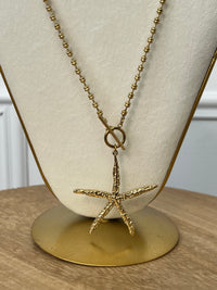 Collier long doré : Stelia