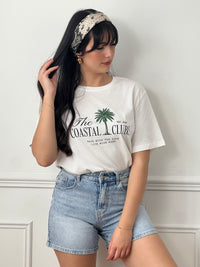 Ecrufarbenes Baumwoll-T-Shirt: Harper