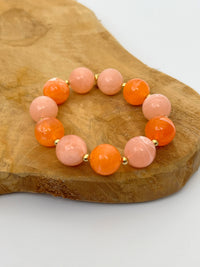 Orangefarbenes Armband: Luna