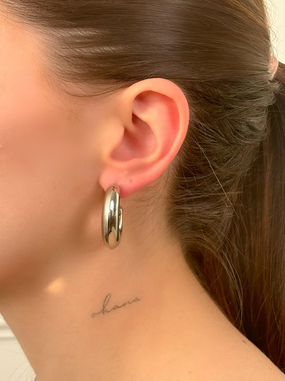 Silver earrings: Mino